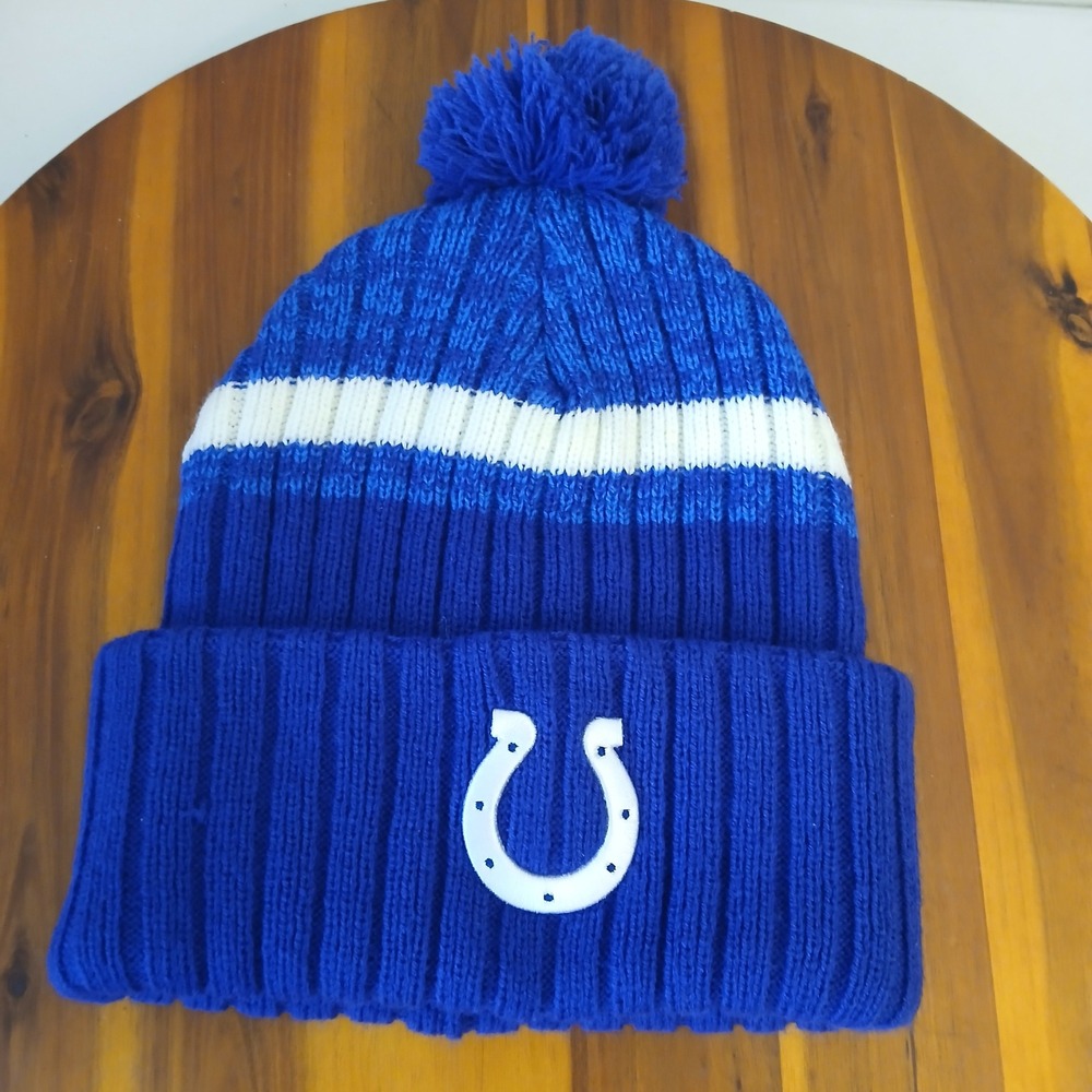 Indianapolis Colts Hat Cap Beanie Blue NFL Team Apparel Winter Knit